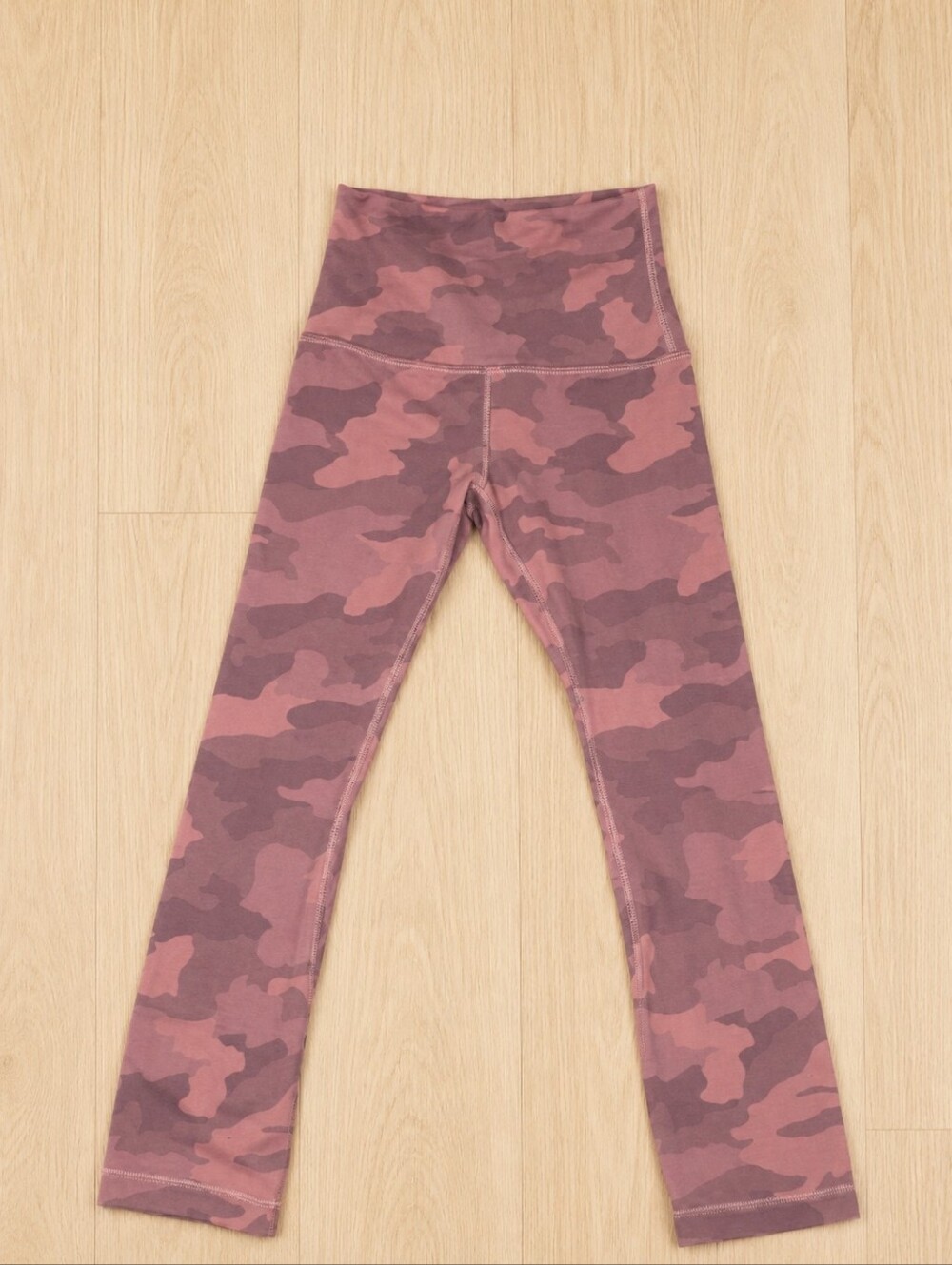 Lululemon Align Leggings Size 0 Pink Mauve Camo High Rise Yoga Athletic Pants